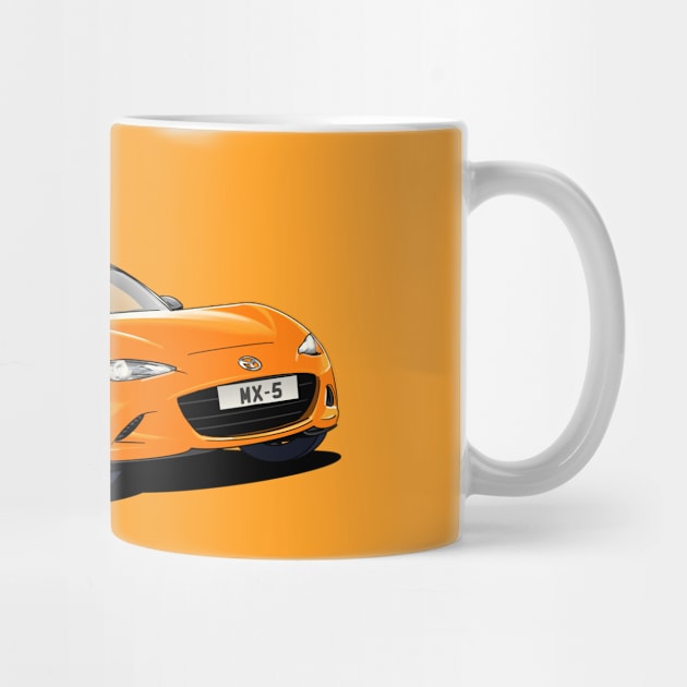 Mazda MX-5 in orange by Webazoot